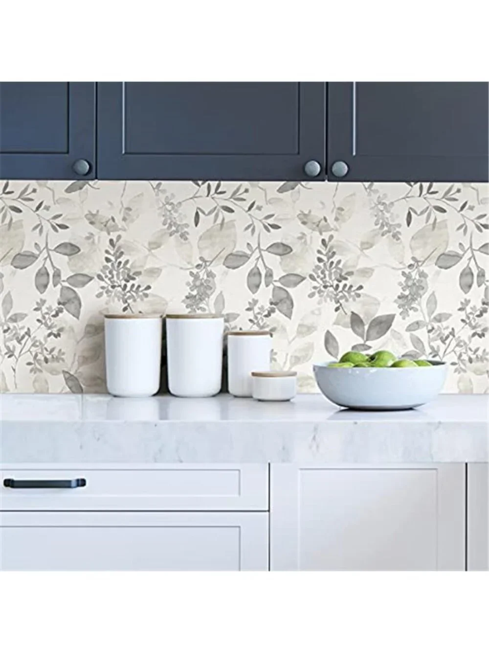 Gray Botanical Peel Stick Wallpaper Removable Self Adhesive Wall Decor Vinyl